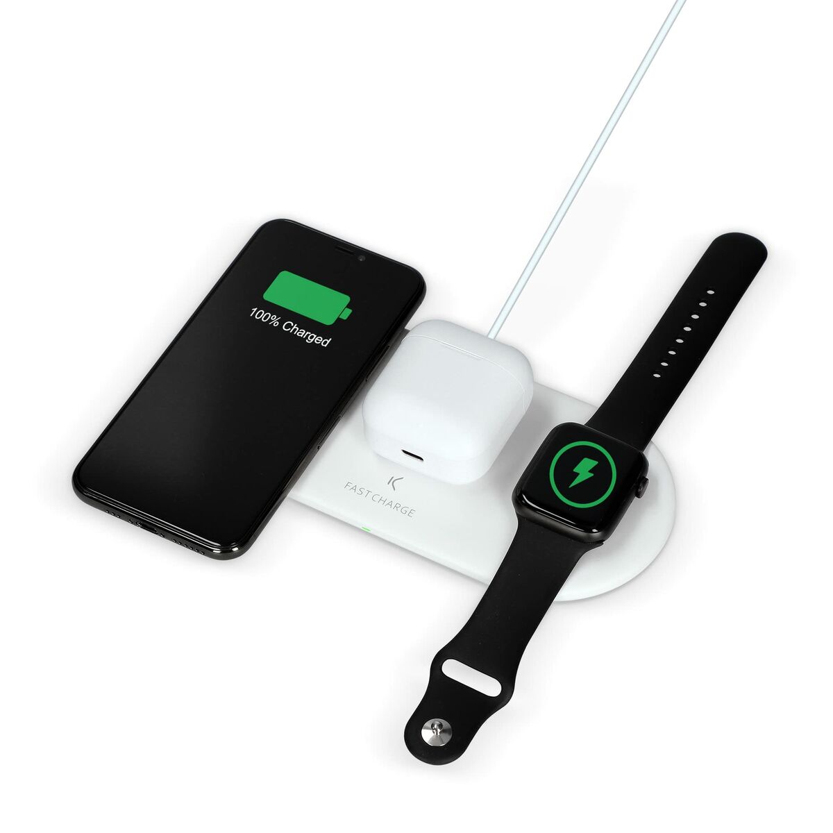 Cordless Charger KSIX Apple-compatible White