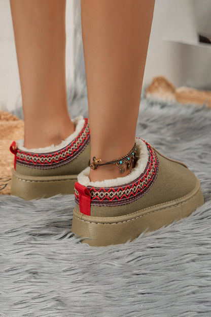 Jade Suede Plush Lined Snow Boots