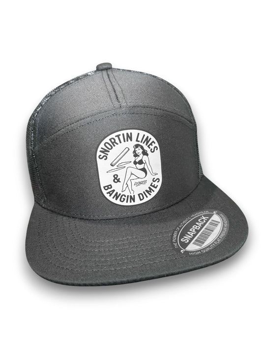 Lines and Dimes 7 Panel Snapback Hat