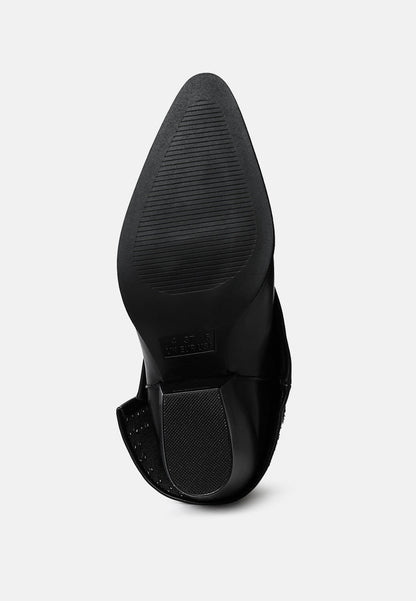 Mariachi Stud Embellished Foldover Boots